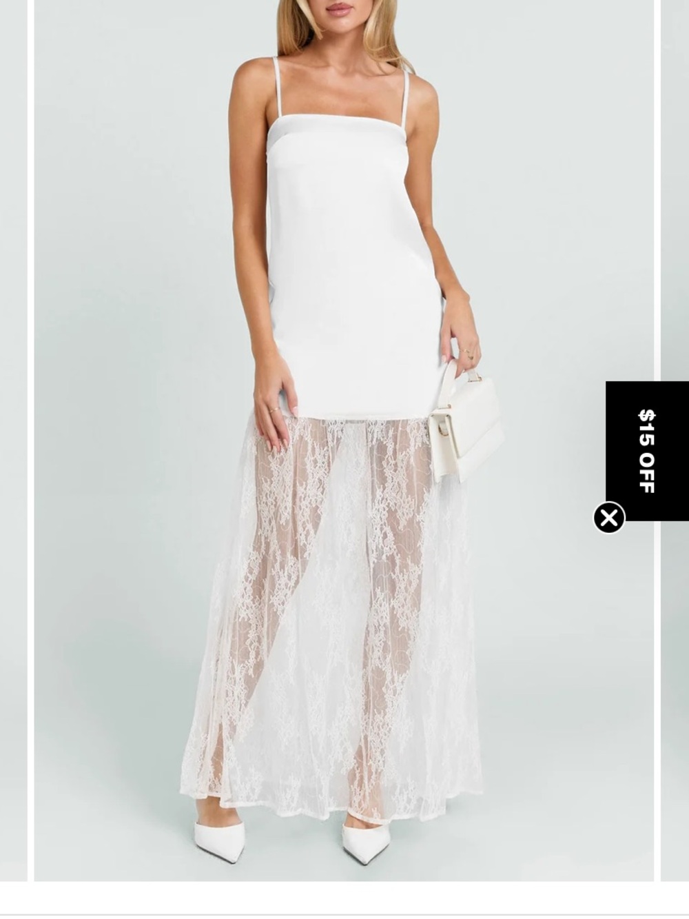 Showpo White Lace Loren Maxi Dress